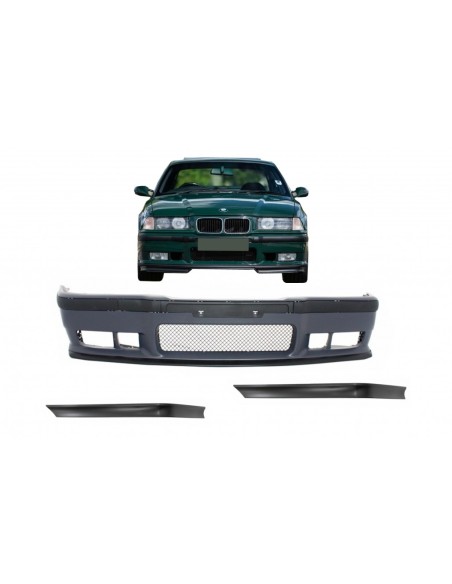 Paraurti anteriore per BMW 3 serie E36 (1992-1998) w/ Spoiler Splitters Flaps M3 Design
