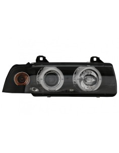 Fari per BMW E36 (1990-1999) Angel Eyes Black 2