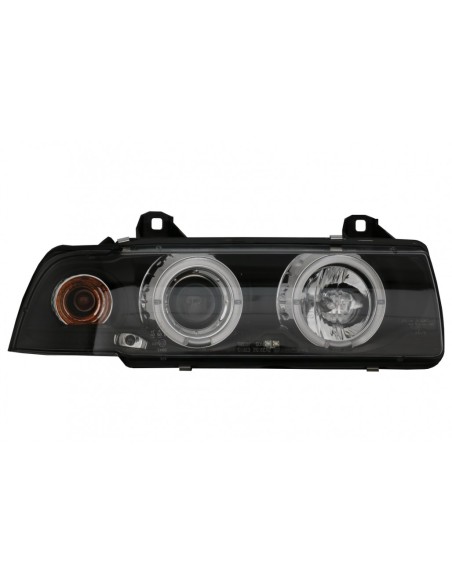 Fari per BMW E36 (1990-1999) Angel Eyes Black