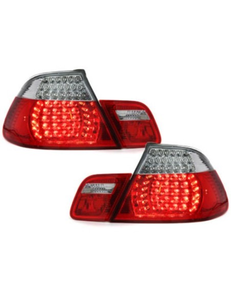 Fanali posteriori a LED per BMW E46 2D Cabrio (00-05) Red-Crystal