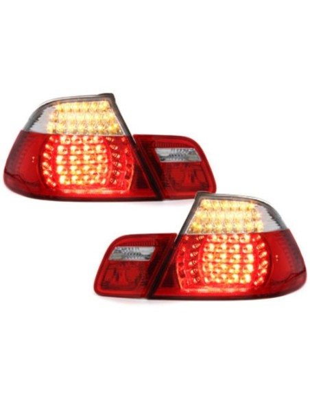 Fanali posteriori a LED per BMW E46 2D Cabrio (00-05) Red-Crystal