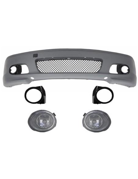 Paraurti anteriore per BMW Serie 3 E46 Coupe Cabrio (1999-07) M-tech M-Technik M-Sport II Design w/ Fendinebbia