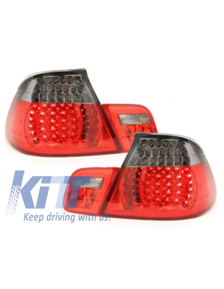 Fanali Posteriori a LED per BMW E46 Coupé 2D 03-05 - Rosso-Fumo