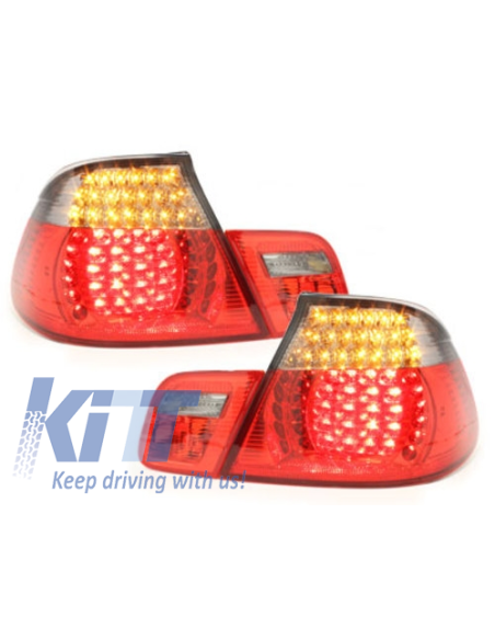 Fanali Posteriori a LED per BMW E46 Coupé 2D 03-05 - Rosso-Fumo