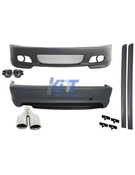 Corredo Completo per BMW E46 98-05 3 Serie Coupé-Cabrio Design M-Technik con Silenziatore Scarico M-Power