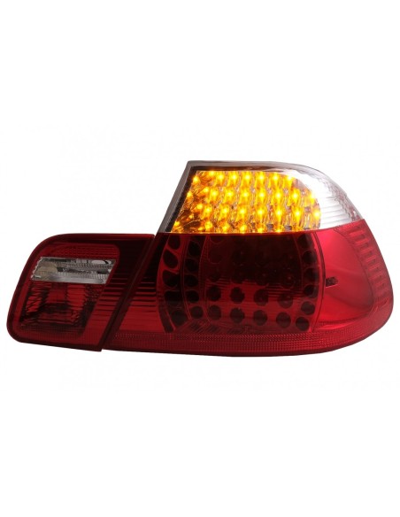 Fanali Posteriori a LED per BMW Serie 3 E46 Coupé Non Facelift (1999-03) - Rosso Chiaro