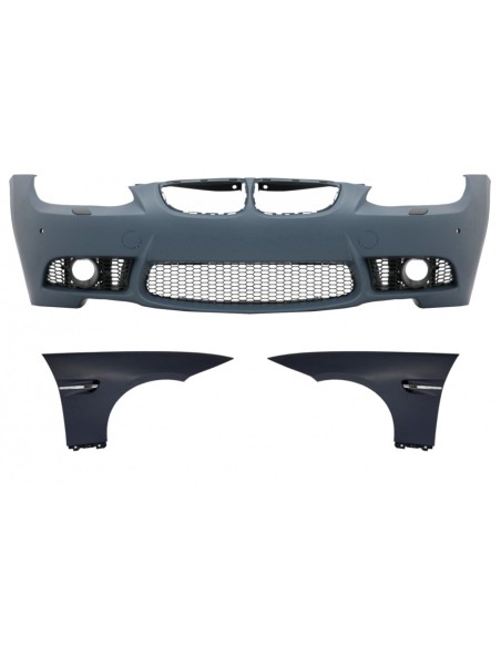 Paraurti Anteriore con Parafanghi Anteriori per BMW 3 Serie E92 Coupe E93 Cabrio (06-09) Look M3 con PDC senza Proiettori
