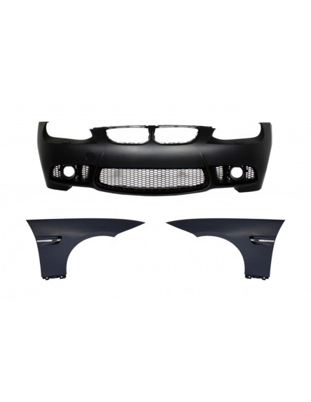Paraurti Anteriore con Parafanghi Anteriori per BMW 3 Serie E92 Coupe E93 Cabrio (06-09) Look M3 senza PDC e Proiettori