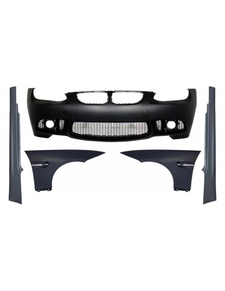 Paraurti Anteriore con Parafanghi Anteriori e Laterali per BMW 3 Serie E92 Coupe E93 Cabrio (06-09) Look M3 senza PDC