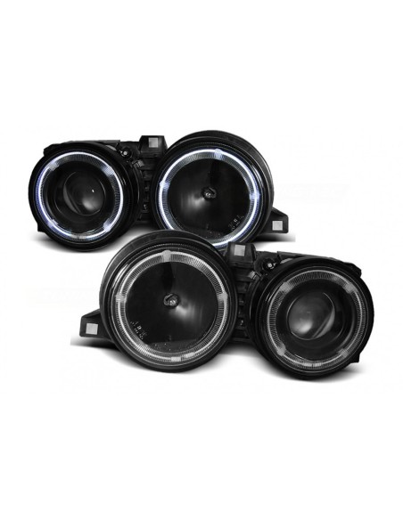 Fanali Angel Eyes per BMW 3 Serie E30 (11.1982-06.1994) Nero