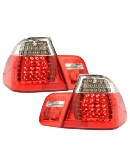 Fanali Posteriori a LED per BMW 3 Serie E46 Limousine 4D (1998-01) Cristallo Rosso
