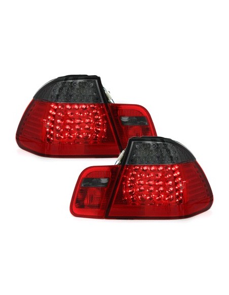 Fanali Posteriori a LED per BMW 3 Serie E46 Limousine 4 Porte (1998-01) Rosso-Fumo