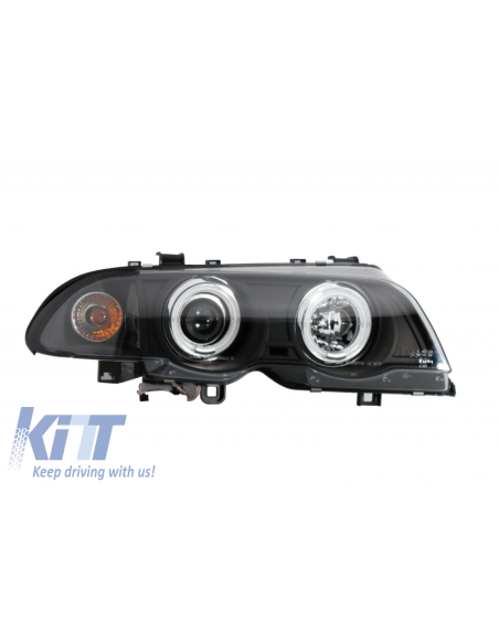 Fari per BMW E46 Limo (1998-01) 2 CCFL Angeleyes Anelli