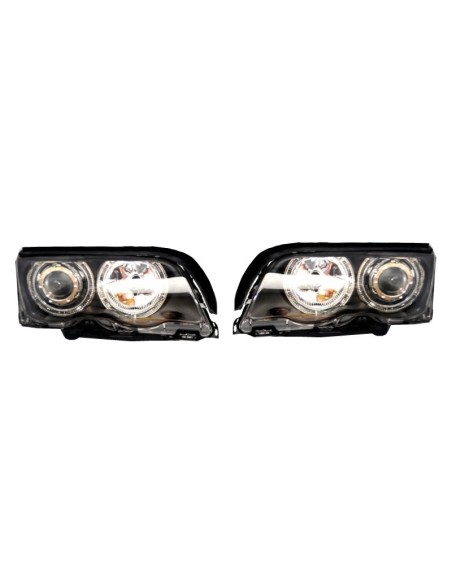 Angel Eyes Fari per BMW 3 Serie E46 (1998-01) Edizione Nera