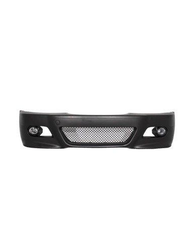Paraurti Anteriore w/ Rene Centrale Griglie Doppia Striscia per BMW E46 (1998-04) e Nebbia Luci M3 Look