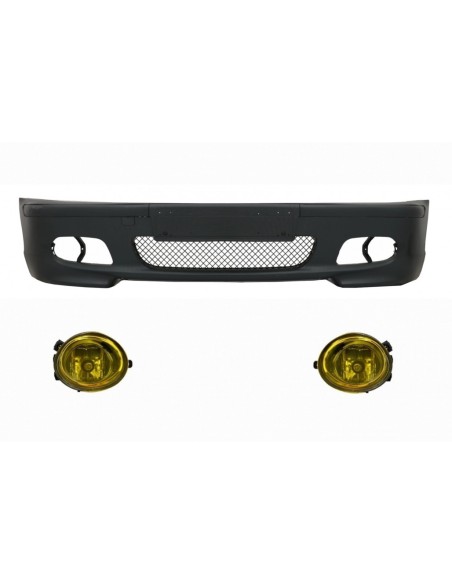 Paraurti Anteriore per BMW E46 Berlina-Touring (1998-04) M-Technik M-Tech M-Sport Modello w/ Giallo Fendinebbia