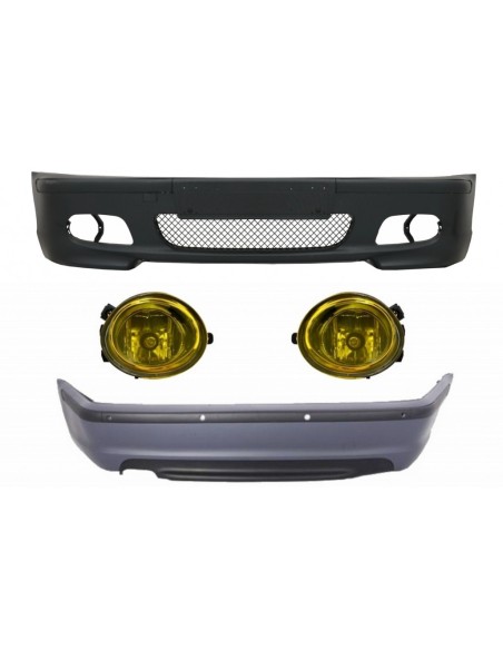 Corredo per la Berlina di BMW E46 (1998-04) Paraurti w/ PDC e Progettazione Gialla delle Luci di Nebbia M-Technik