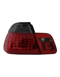 Fanali Posteriori a LED per BMW 3 Serie E46 Berlina (05-1998-08-01) Rosso e Nero 2