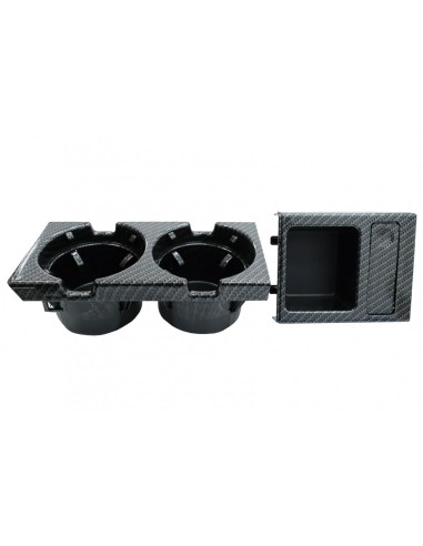 Tazza di Supporto e Coin Box per BMW 3 Series E46 (1998-05) Fibra di Carbonio Look