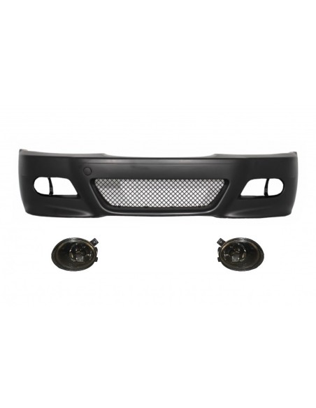 Paraurti Anteriore w/ Nebbia Luci Fumo per BMW 3 Serie E46 Coupe Cabrio Sedan Estate (1998-04) M3 Design