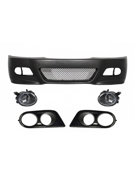 Paraurti Anteriore w/ Nebbia Luci e Aria Condotto Copre per BMW 3 Serie E46 Coupé Cabrio Sedan Estate (1998-04) M3 Design