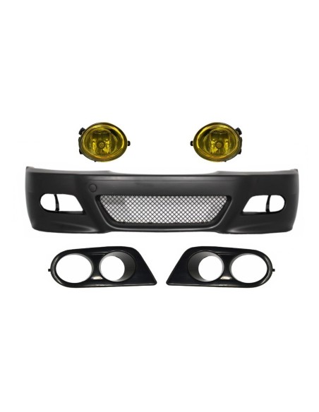 Paraurti Anteriore w/ Nebbia Luci e Condotto dell'Aria Copre per BMW 3 Serie Coupé Cabrio Sedan Estate E46 (1998-04) M3 Design