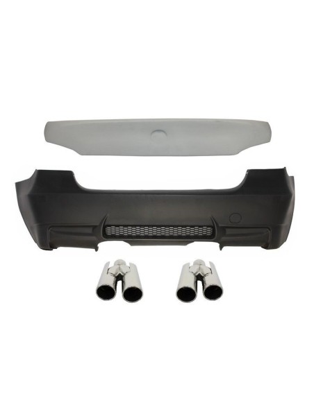 Paraurti Posteriore BMW 3 Serie E90 (04-11) Design M3 con Spoiler Tronco e Scarico Muffler Tips