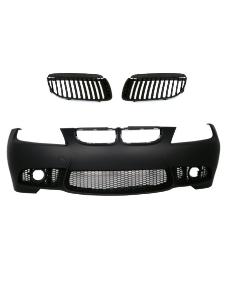 per BMW E90 E91 Non LCI (04-08) Paraurti Anteriore Stile M3 con Griglie Renali