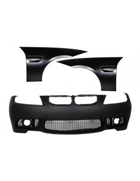 Paraurti Anteriore per BMW 3 Serie E90 Berlina E91 Touring Non LCI (04-08) e Parafanghi Anteriori Stile M3