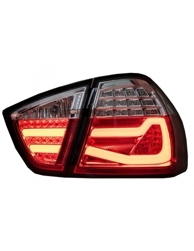 Fanali Posteriori a LED per BMW Serie 3 E90 (03.05-08.08) Design LCI Lightbar Bianco Rosso F30