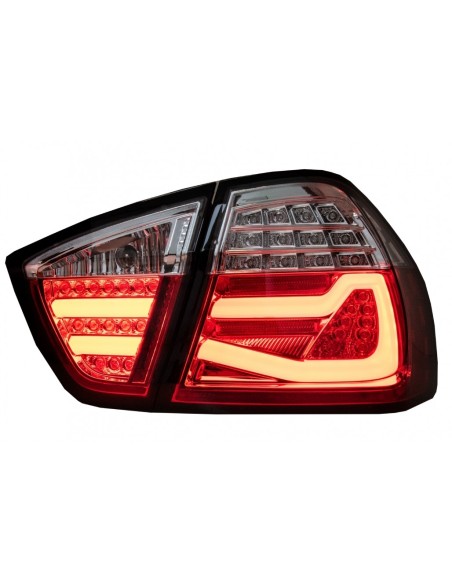 Fanali Posteriori a LED per BMW Serie 3 E90 (03.05-08.08) Design LCI Lightbar Bianco Rosso F30