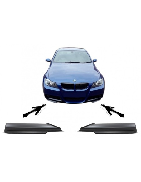 Labbro Anteriore Spoiler Divisori per Paraurti BMW 3 Serie E90 E91 M-Tech (05-08)
