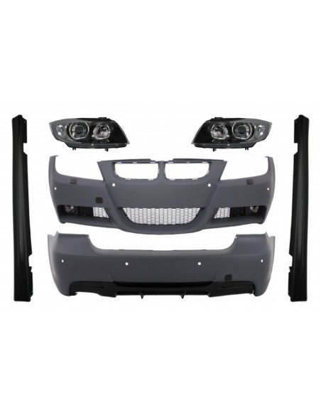 Kit Completo per BMW Serie 3 E90 (05-08) M-Technik con Fanali Angelo Occhi Nero