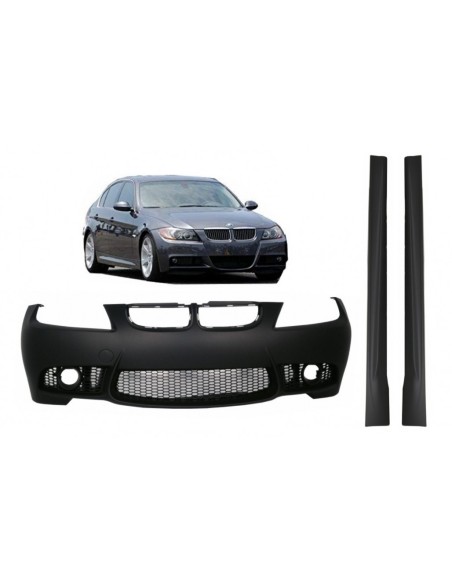 Paraurti Anteriore per BMW 3 Serie E90 Berlina E91 Touring (04-08) con Gonne Laterali Non LCI Design M3 senza Fendinebbia