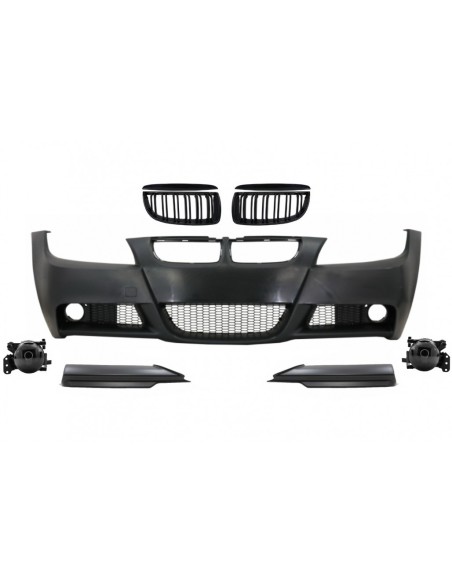 Paraurti Anteriore con Griglie Rene e Spoiler Labbro per BMW 3 Serie E90 E91 Touring Berlina (04-08) Design M-Technik