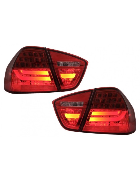 Luci Posteriori LED per BMW 3 Serie E90 (05-08) Design Lightbar LCI Rosso Chiaro