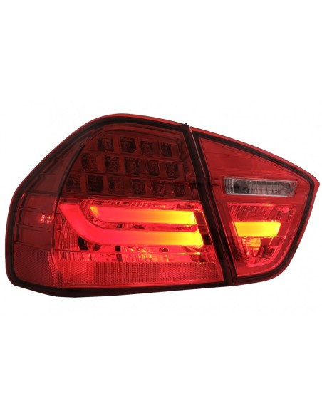 Luci Posteriori LED per BMW 3 Serie E90 (05-08) Design Lightbar LCI Rosso Chiaro