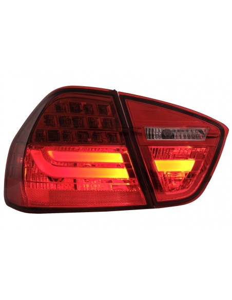Luci Posteriori LED per BMW 3 Serie E90 (05-08) Design Lightbar LCI Rosso Chiaro
