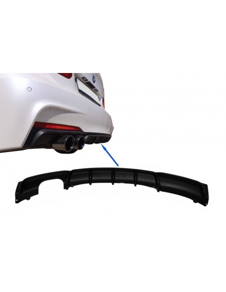 Valance Spoiler Diffusore Paraurti Posteriore per BMW Serie 3 F30 F31 (11-in poi) Uscita a Sinistra