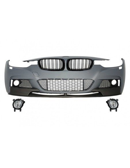 Gruppo Paraurti Anteriore per BMW Serie 3 F30 F31 Touring Sedan (11-in poi) con Doppia Griglia Rene Striscia Nera