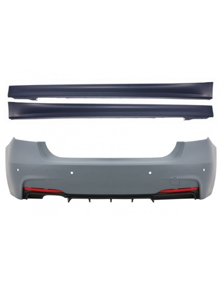 Paraurti Posteriore per BMW Serie 3 F30 (11-in poi) Design M-Technik con Gonne Laterali