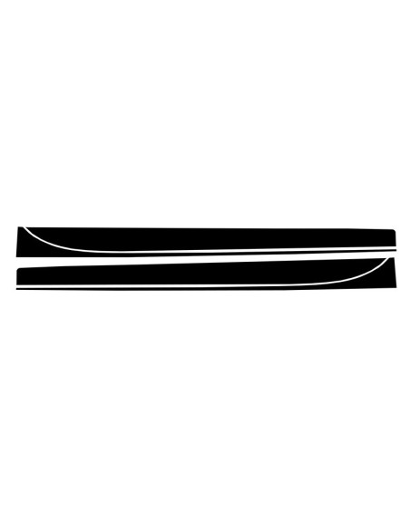 Adesivi in Vinile Nero Opaco per BMW Serie 3 F30 F31 (11-In poi) Laterali