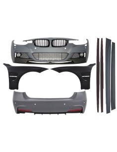 Kit Completo per BMW F30 (11+) con Parafanghi Anteriori e Griglie Centrali Piano Nero