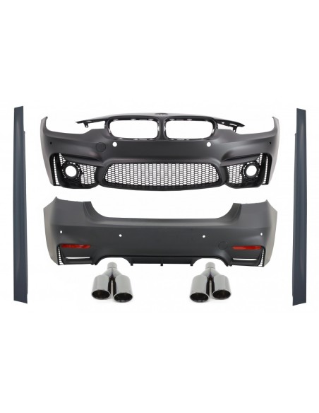 Kit per BMW F30 (11-19) EVO II Design M3 CS con Scarico Quad M-Power Nero