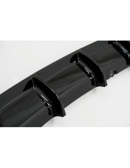 Paraurti posteriore Spoiler nero Valance per BMW 3 F30 F31 (11-up) sinistra doppia uscita