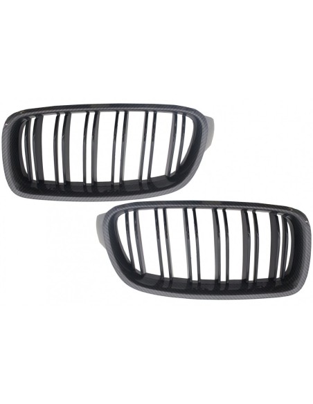 Griglie centrali carbonio per BMW F30 F31 con doppia striscia M
