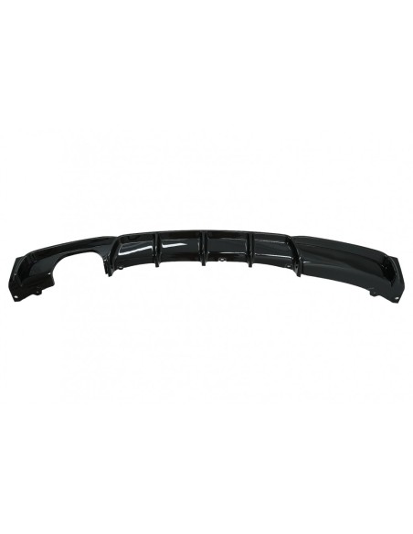 Paraurti posteriore Diffusore Piano Nero Valance Spoiler Punta silenziatore scarico per BMW 3 Serie F30 11+ Doppia uscita