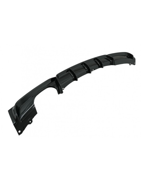 Paraurti posteriore Diffusore Piano Nero Valance Spoiler Punta silenziatore scarico per BMW 3 Serie F30 11+ Doppia uscita