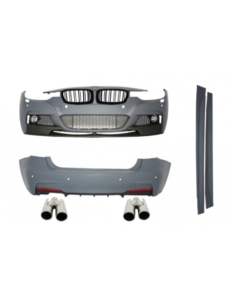 Kit completo per BMW 3 serie F30 (11-19) con parafanghi anteriori e cofano in carbonio opaco