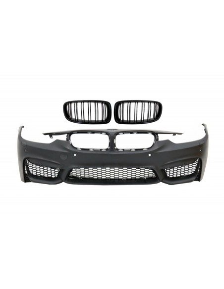 Paraurti anteriore per BMW 3 serie F30 F31 Non LCI & LCI (11-18) M3 Sport EVO Design w/ Griglie per reni Doppia striscia